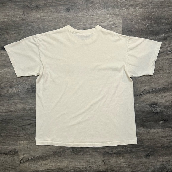 VTG 90s Rusty Surf T Shirt Single Stitch Made In USA White Floral Band Mens L - Picture 5 of 8